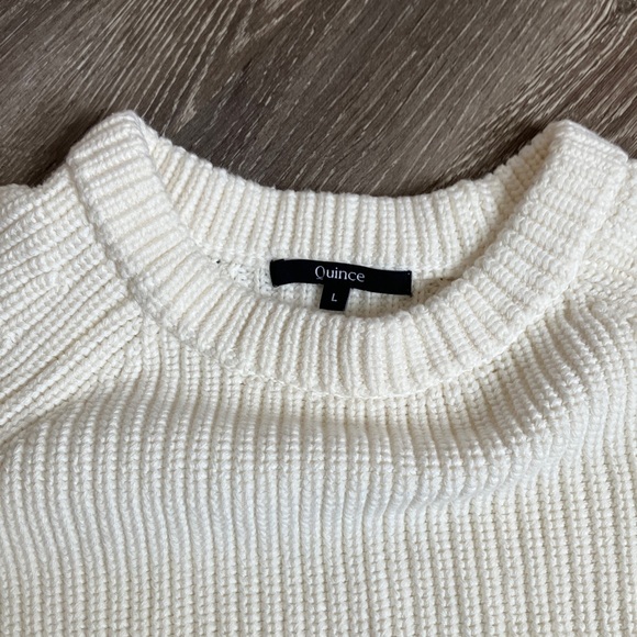 Quince 100% Organic Cotton Fisherman Crew Sweater - Picture 9 of 13